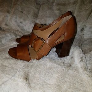 Franco Sarto open-top buckle heels